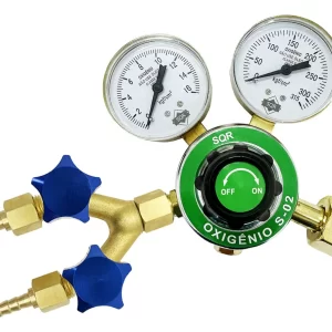 Saída dupla em Y para gás Oxigênio